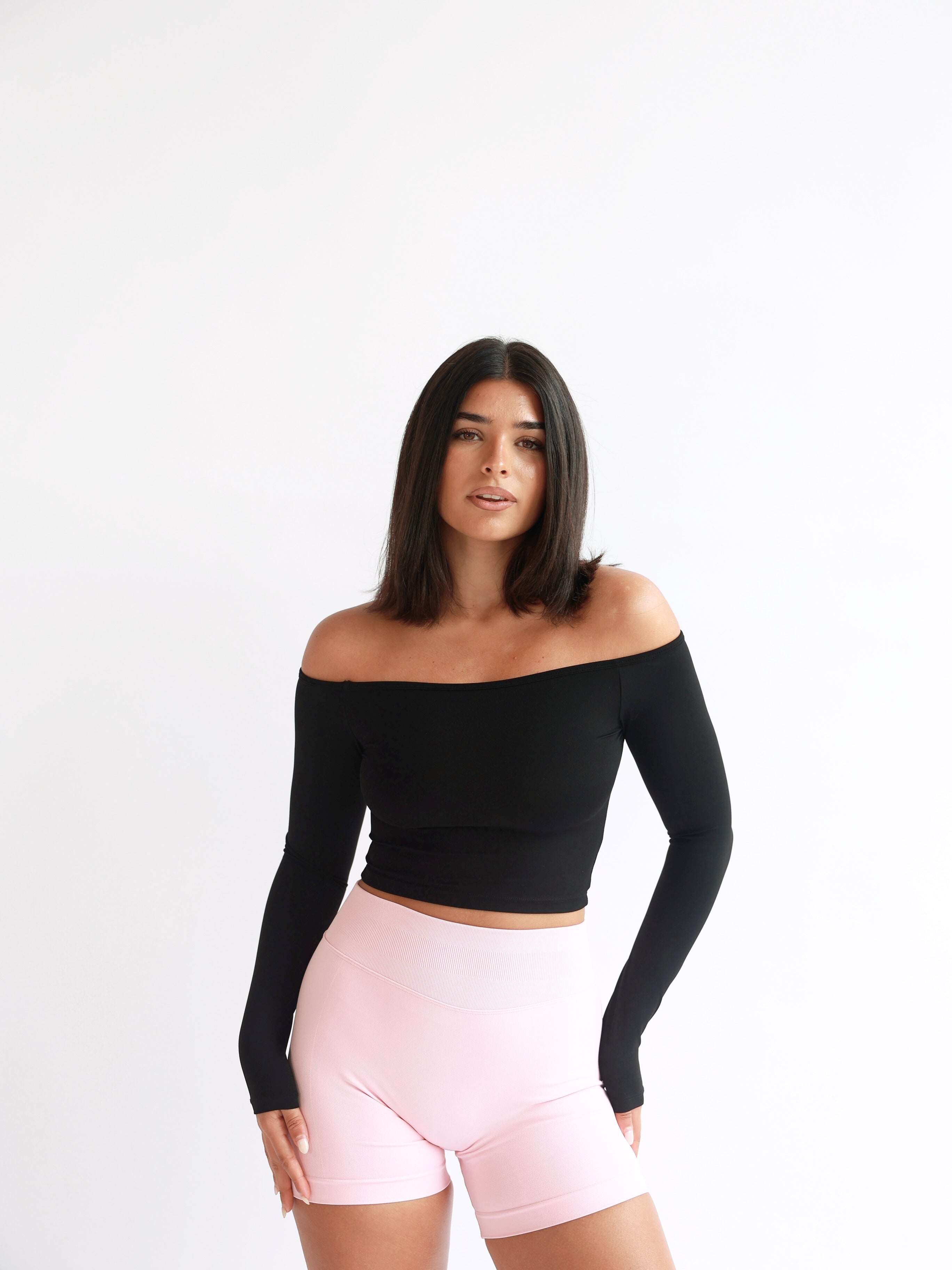 Halo Off Shoulder Long Sleeve | Black