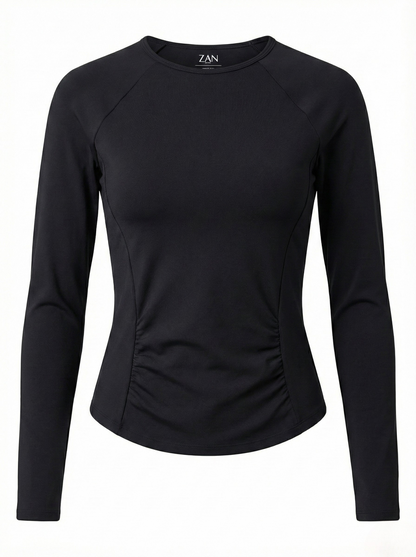 SculptRib Long Sleeve Top – Black