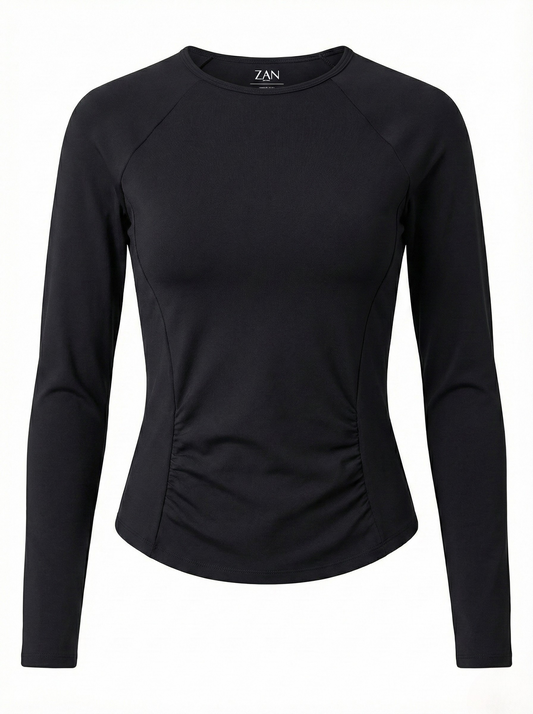 SculptRib Long Sleeve Top – Black