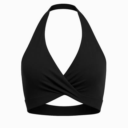 Halo Twist Sports Bra – Black