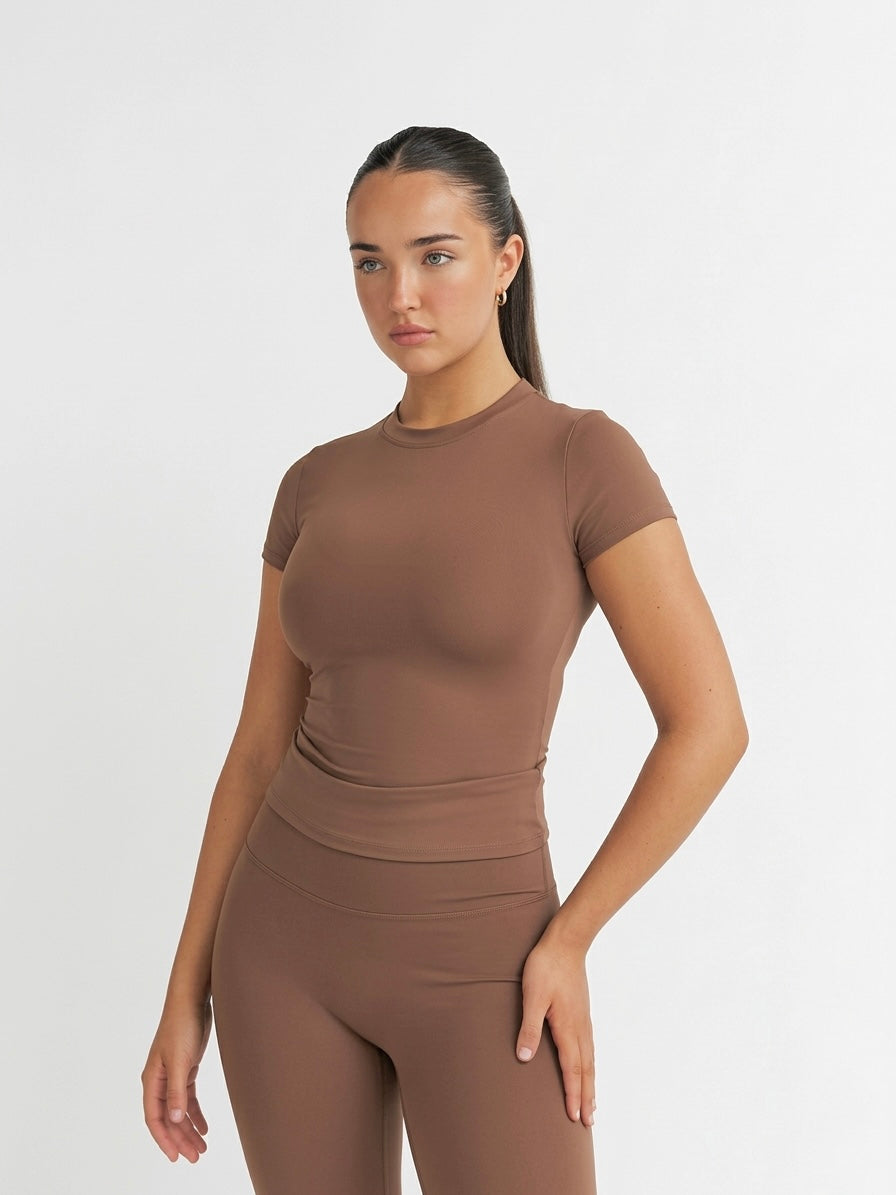 Elevate Short Sleeve Top | Nude