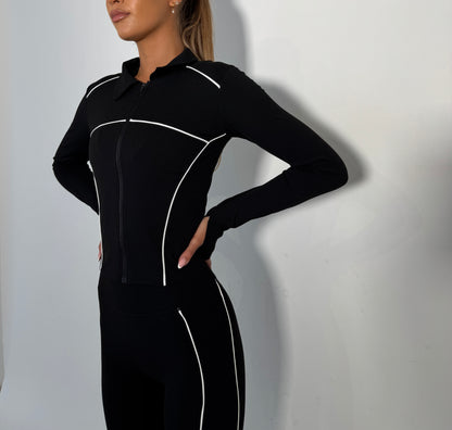 Signature Two Tone Zip Jacket