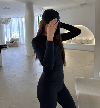 SculptRib Long Sleeve Top – Black