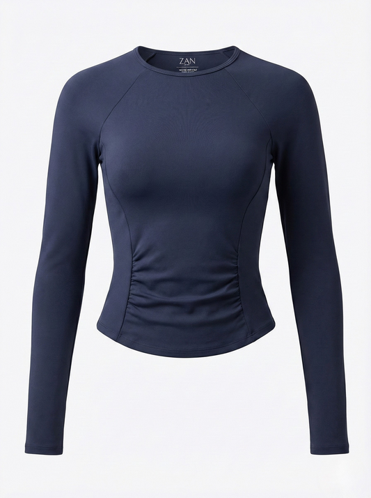 SculptRib Long Sleeve Top – Navy