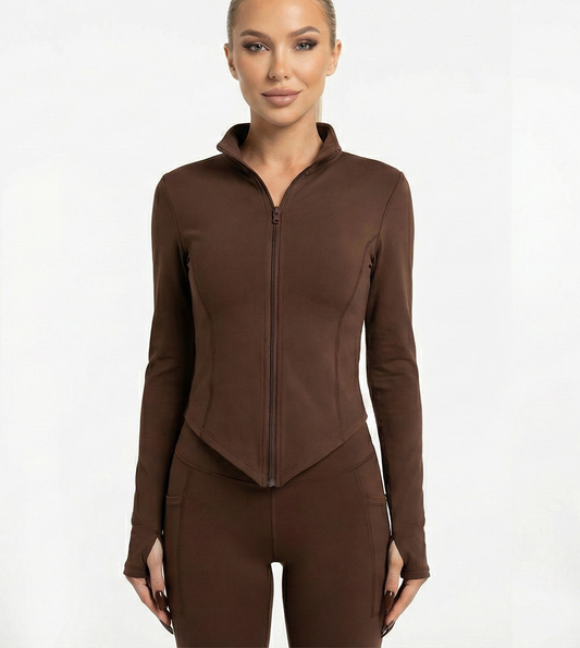 SoftContour Zip Jacket – Brown