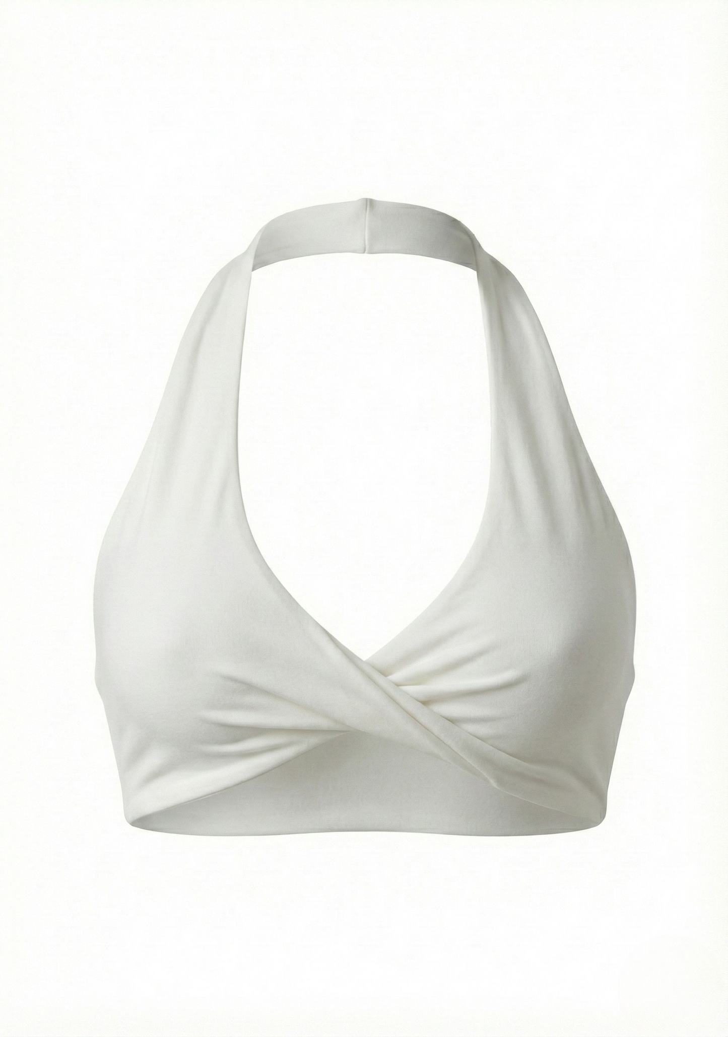 Halo Twist Sports Bra – White