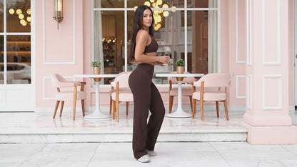 CloudSoft Straight Leg Leggings – Brown